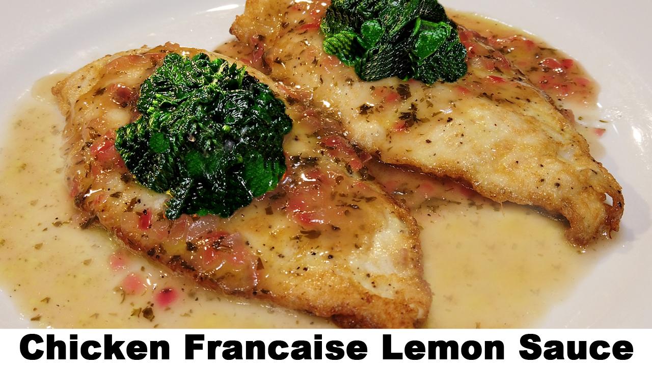 Chicken Francaise with Buttered Spinach