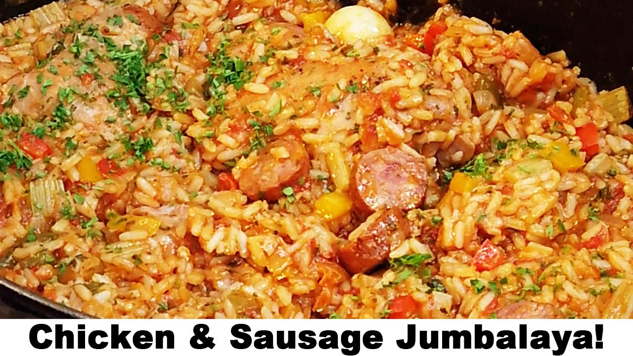 Chicken & Sausage Jambalaya (jum-buh-LIE-uh)