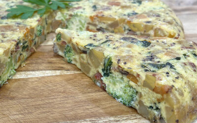 A Delicious Frittata Recipe with Bacon and Mushrooms!