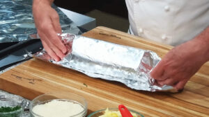 Roll your Garlic Bread in aluminum foil