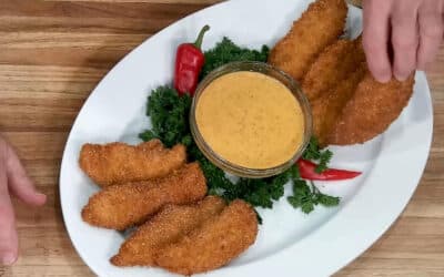 Crispy Homemade Chicken Tenders with Honey Mustard Sauce